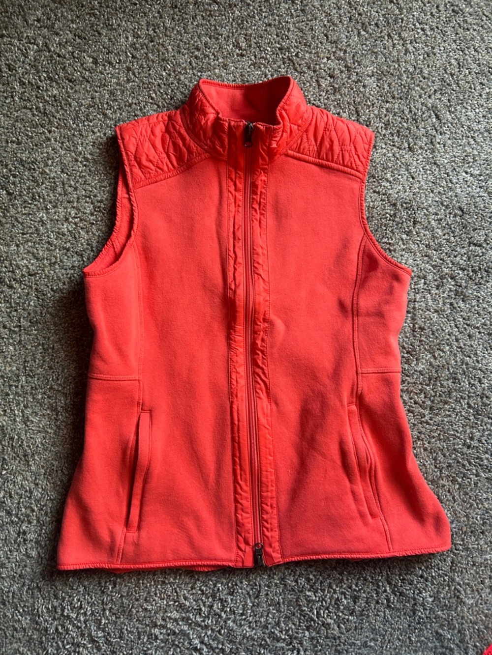 T by Talbots Vibrant Dark coral/melon Knit vest